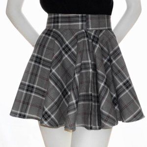 Women flannel miniskirt